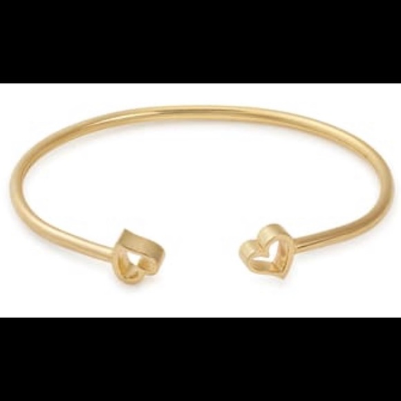 Alex and Ani 14K Gold Plated Heart Cuff bracelet - Picture 2 of 5